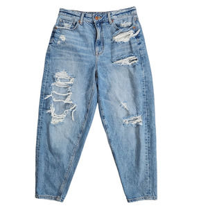 American Eagle Outfitters Distressed Blue Straight Leg Jeans
